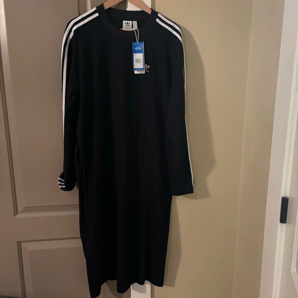 Adidas Black Midi Dress UK 8 or Size S - Picture 2 of 7